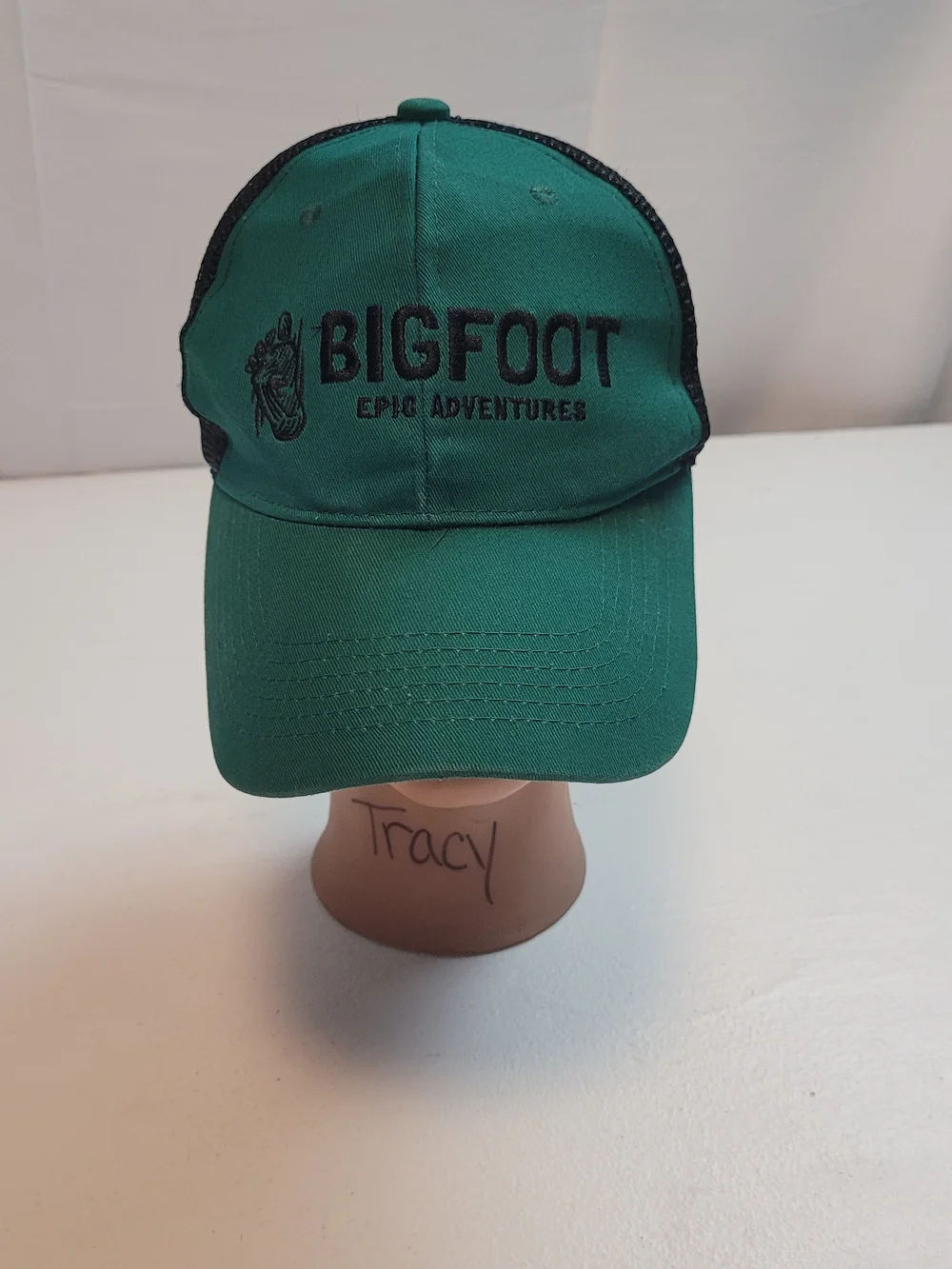 Bigfoot Epic Adventures Green Mesh-Back Trucker Hat